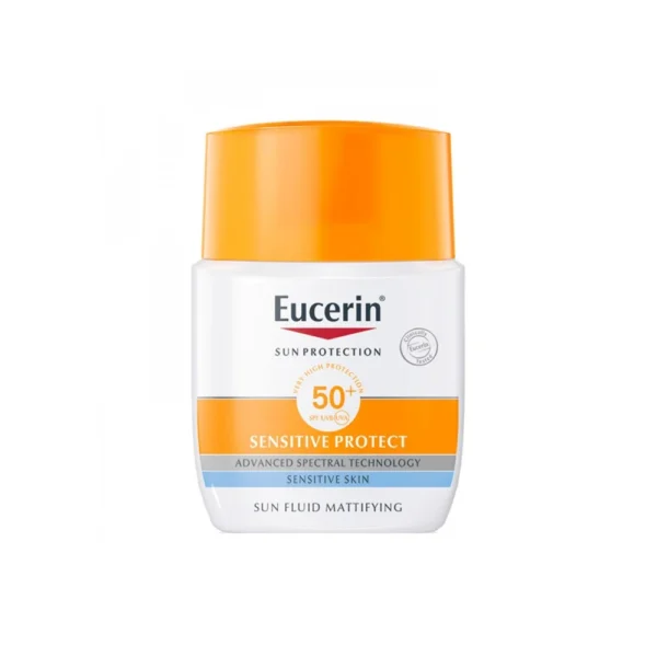 Eucerin,سائل الحماية من الشمس للبشرة الحساسة SPF 50+ من يوسيرين 50مل